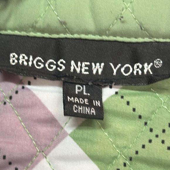 Briggs New York Apple Green Quilted Snap Closure Jacket PL - Picture 3 of 7